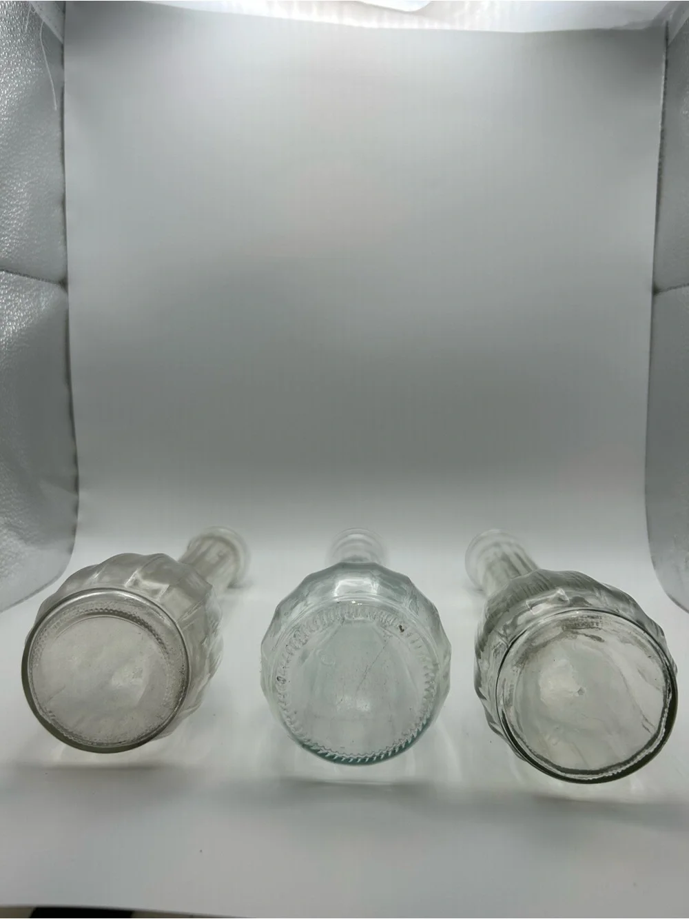 Vintage Clear Glass Bud Vases - Set of 3